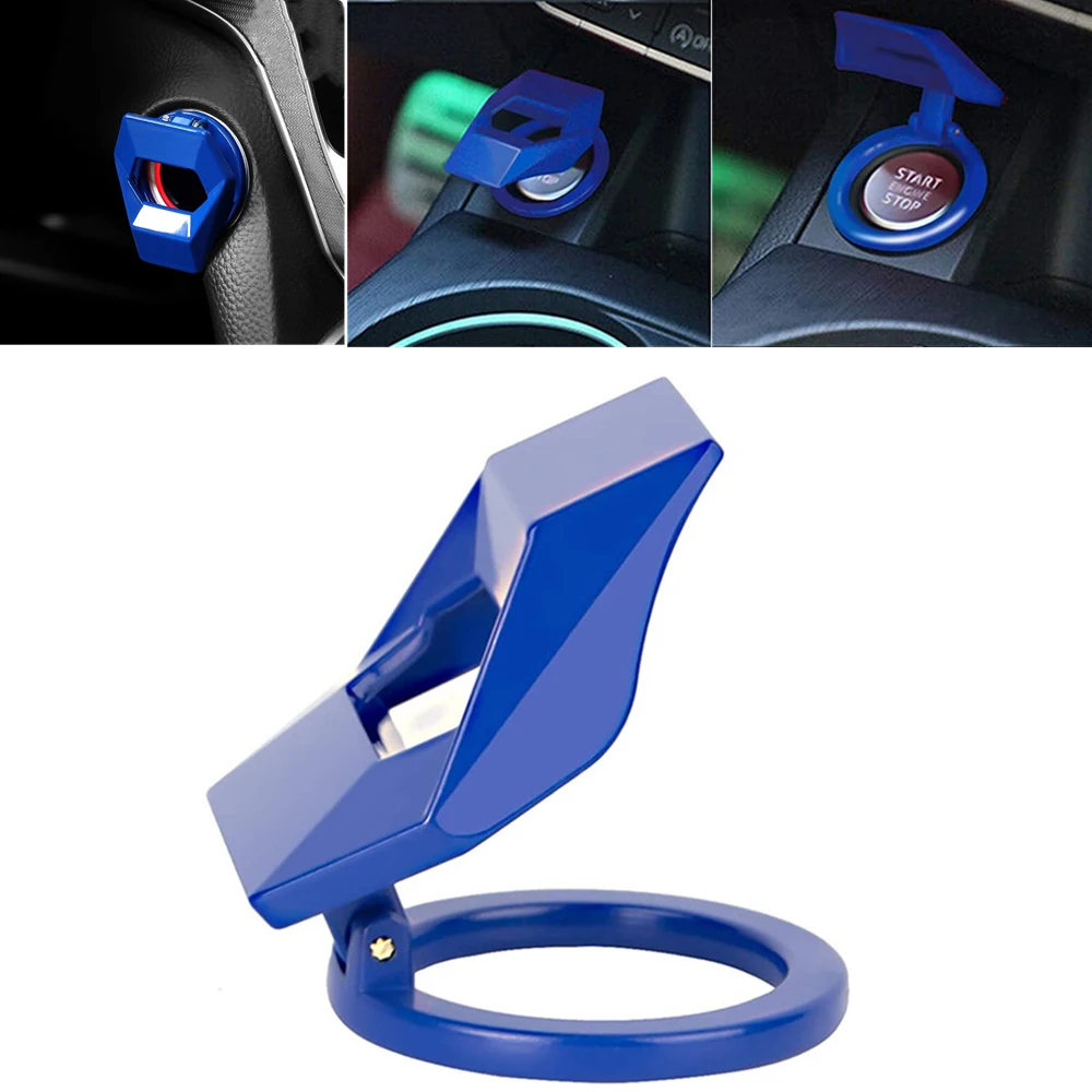 

1 Pieces Car Auto Ignition Engine Ring Cover Blue Start Stop Push Button Protective Cap Universal Accessories