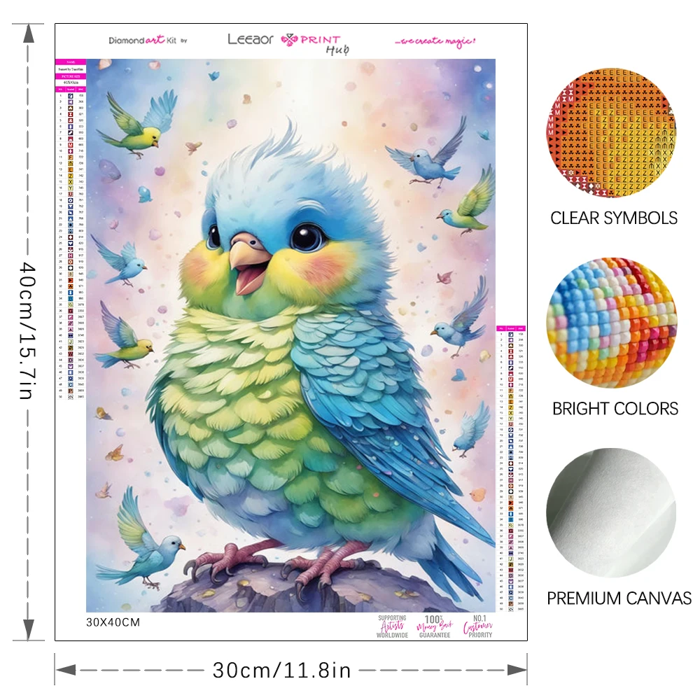 Little Parrot Diamond Painting Cartoon Cute Full Roun Diamond Rhinestones Mosaic Cross Stitch Kit Embroidery Home Decor Gifts