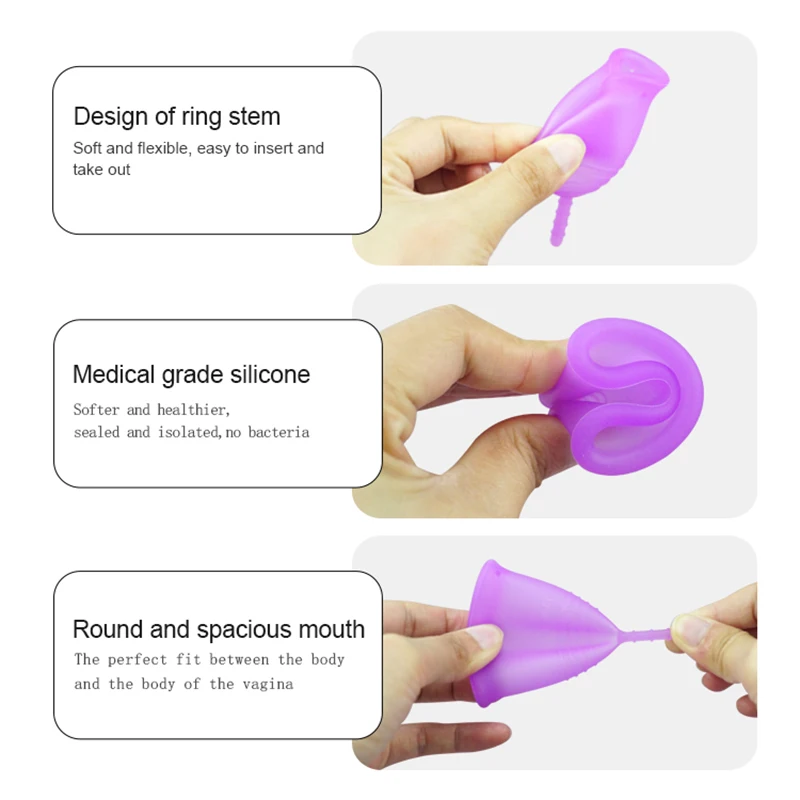 Tampón y almohadilla de silicona suave reutilizable para mujer, ropa alternativa para 12 horas