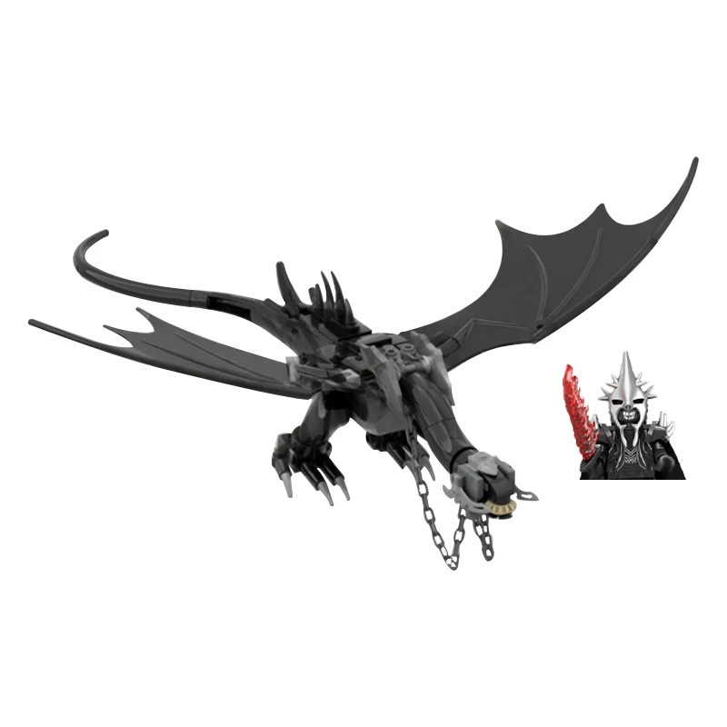 MOC Orcs Elves Dwarves Middle earth Evil Dragon Model Soldiers Building Blocks Children's Creative Toy Ornaments 128pcs