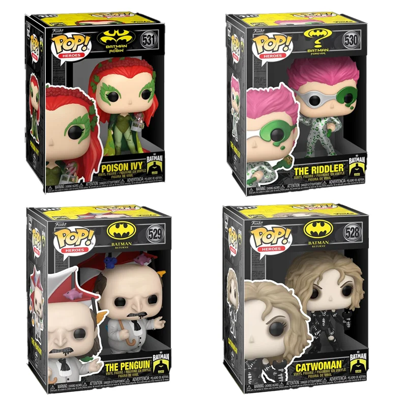 Funko Dc Comics Villain Series Catwoman Figureine Model Toys Funko Pop The Riddler Action Figures Doll Collectibles Kids Gifts