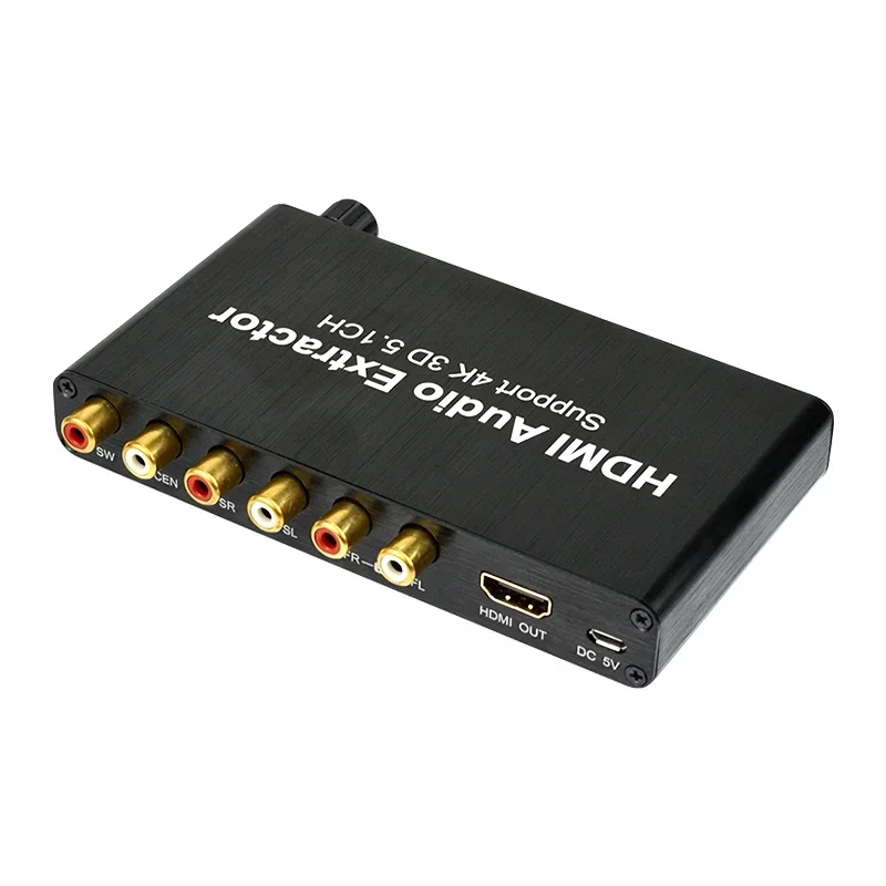 4K@30Hz HDMI-compatible Audio Extractor 5.1CH 4K 3D Coaxial to RCA AC3/DST to 5.1 Amplifier Analog Converter for PS4 DVD HDTV