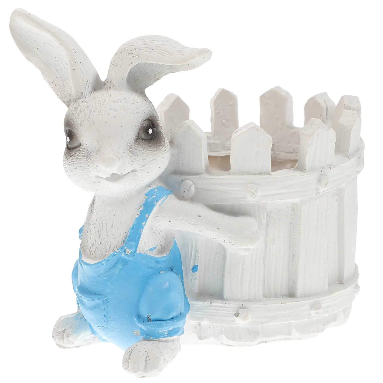 

Retro Rabbit Adornment Resin Succulent Planting Pot Desktop Decoration Small Flower Container Cute Rabbit Design Decorative