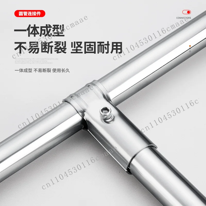 25 stainless steel pipe joint round connector greenhouse steel  connector snap fixed clamp