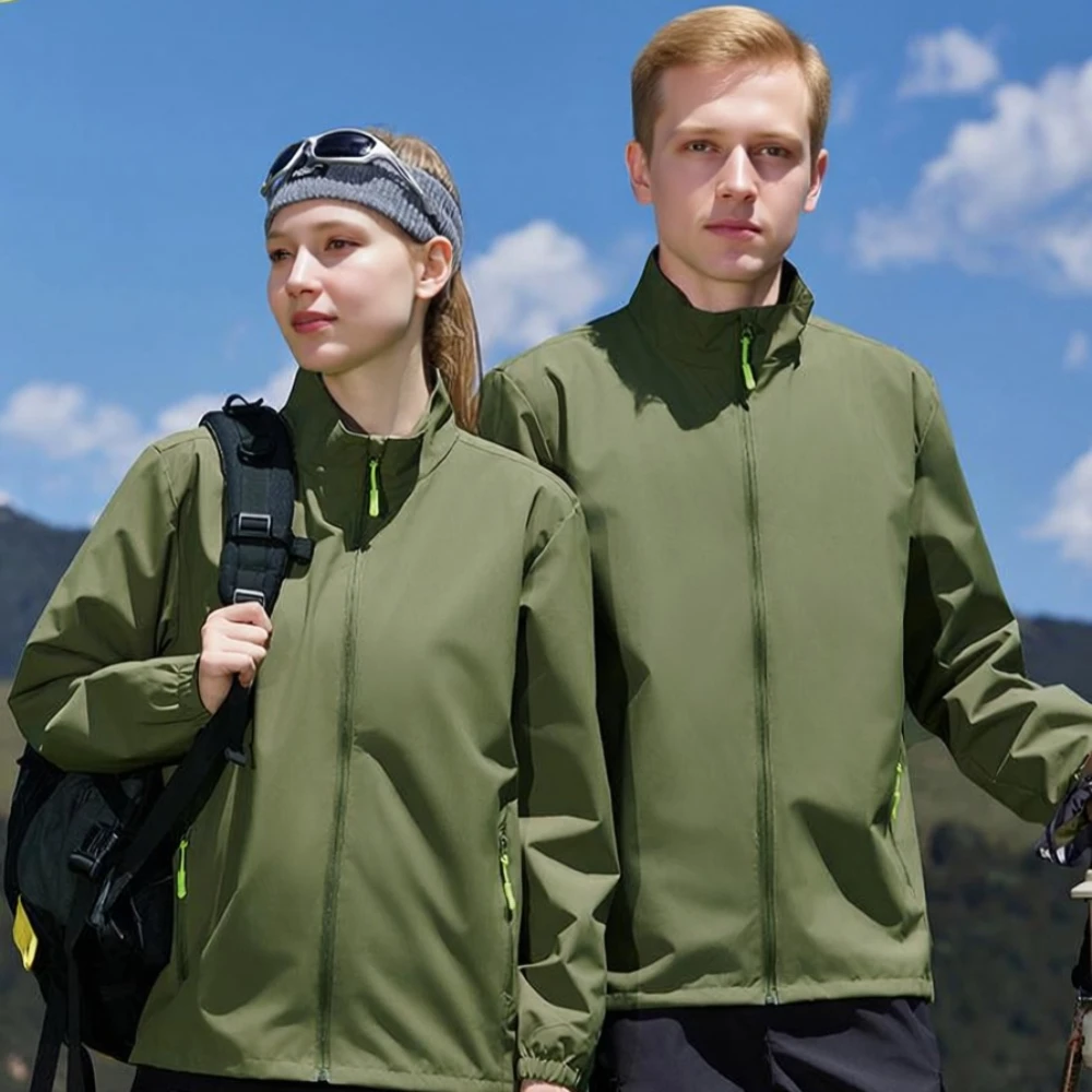 

Men's Windbreaker Coat Lightweight Waterproof Windproof Stand Collar Jacket Outdoor Casual Streetwear Spring Autumn Trendy Tops