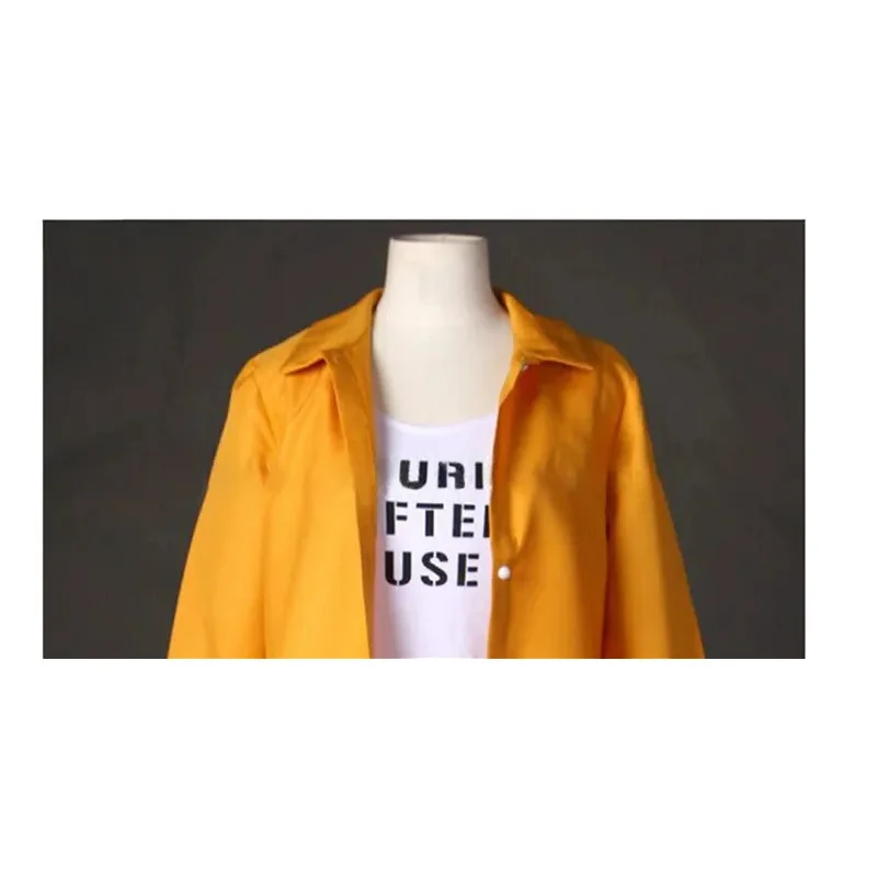 Women Girls Suicide Cosplay Costumes Monster Joker Orange Jacket Pants Prison Uniform Sets Halloween Clothes PA2233