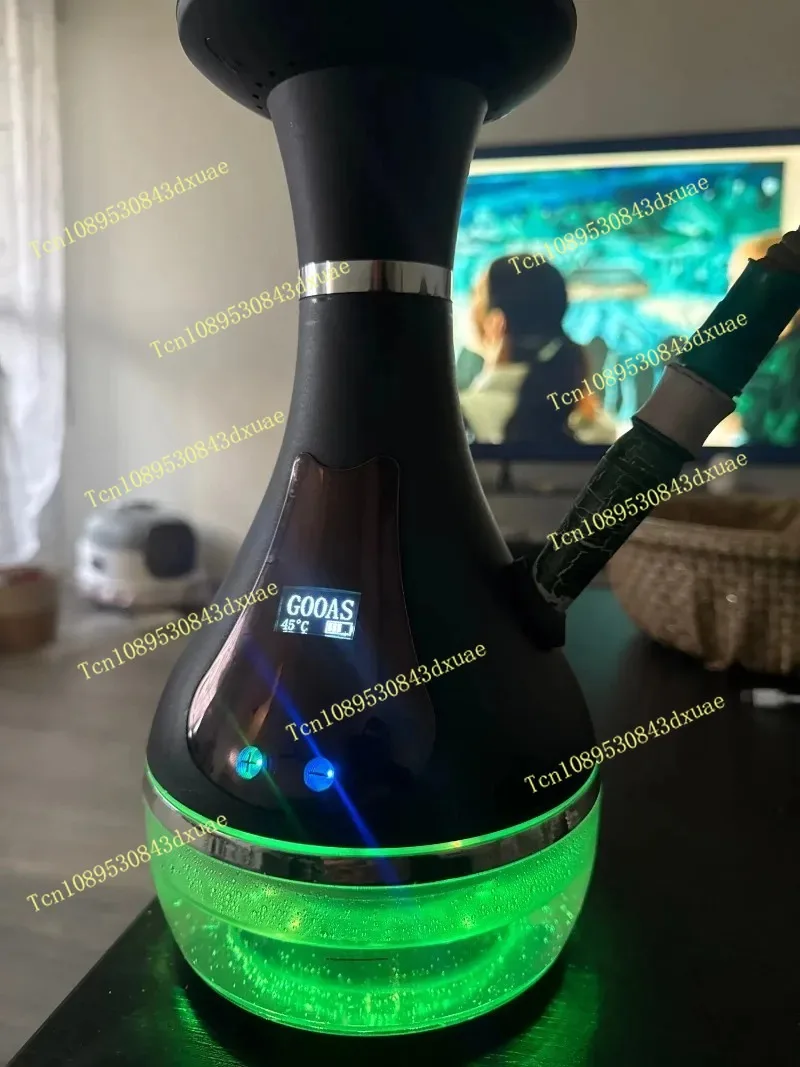 Intelligent Electronic Hookah with LED Screen, High-End Vaporizer, Large Clouds for Social Use