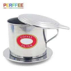 Vietnamese Coffee Filter Stainless Steel Phin Coffee Filter Traditional Vietnam Coffee Maker Coffee Brewing Tool Portable Pot