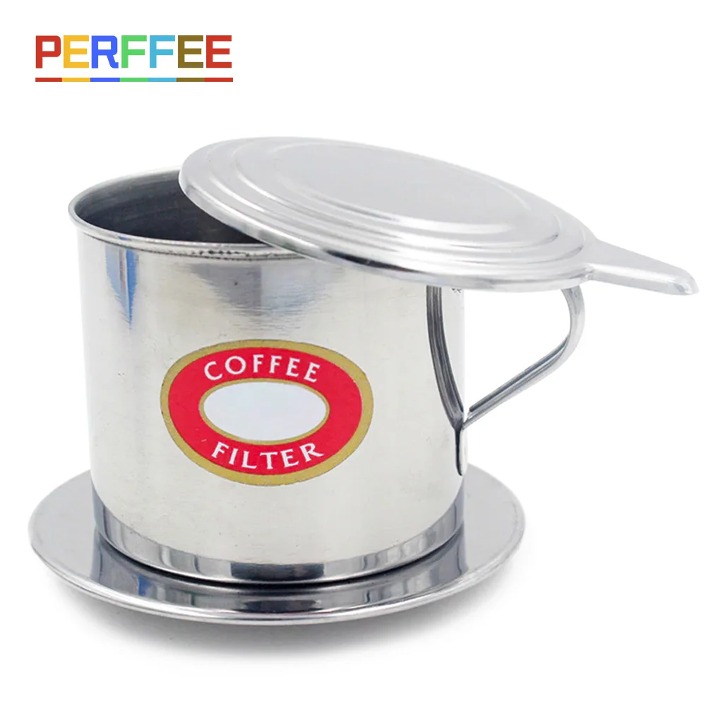 Vietnamese Coffee Filter Stainless Steel Phin Coffee Filter Traditional Vietnam Coffee Maker Coffee Brewing Tool Portable Pot