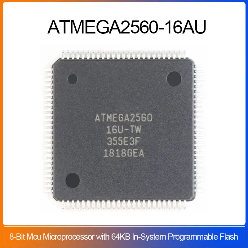 

ATMEGA2560-16AU TQFP-100 ATMEGA2560 16AU ATMEGA 2560 ATME 16U 8-Bit Mcu Microprocessor Flash 256K