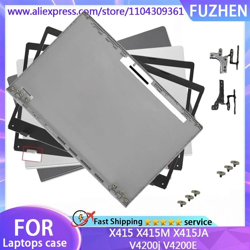 New Cover For X415M X415 X415JA V4200j V4200E LCD Rear Cover/Top Cover/Front Frame/Bezel/hinge Silver Grey