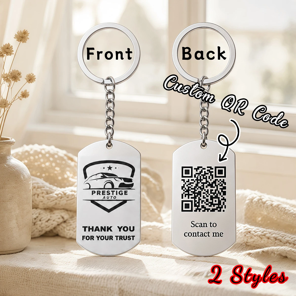 Custom Car Dealership Keychain, Auto Dealer Logo Tag, New Owner Salesman Appreciation Gift