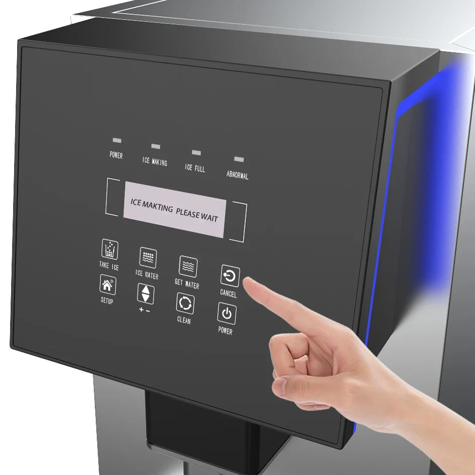 hot sales One Touch Ice-making Household Hotel Cafe OEM&ODM 30kg One Day Small Crushed Ice Stainless Steel Automatic Ice Maker