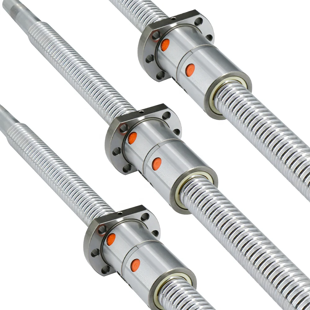 HLTNC High Quality C7 Ball Screw Doule Nut  1605 2005 2505 3205 3210 4005 4010 5010 6310 8010  Ball Screw for cnc