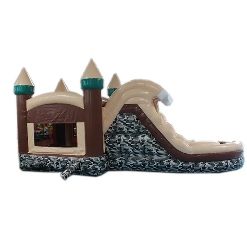 Inflatable Bounce House Wet or Dry Water Slide Combo Double Slide Inflatable Slide With Pool Exciting And Safe