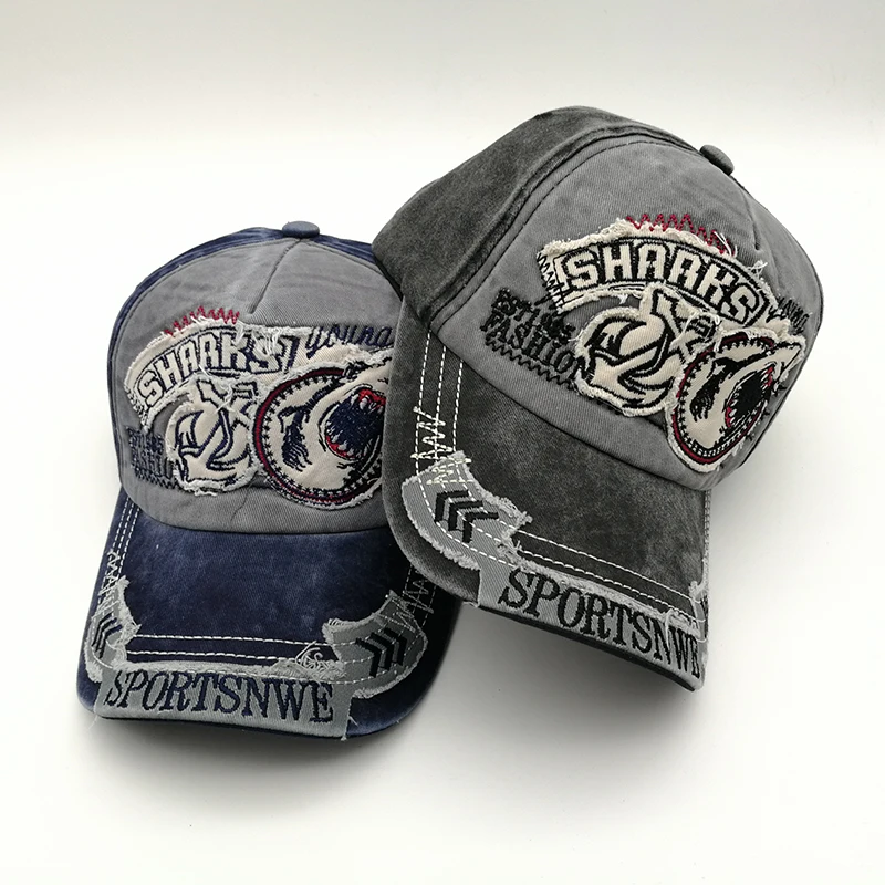 

Hat Men and Women Retro Baseball Cap Korean Washed-out Denim Distressed Peaked Cap Spring and Autumn Leisure Sun Hat Trendy Men