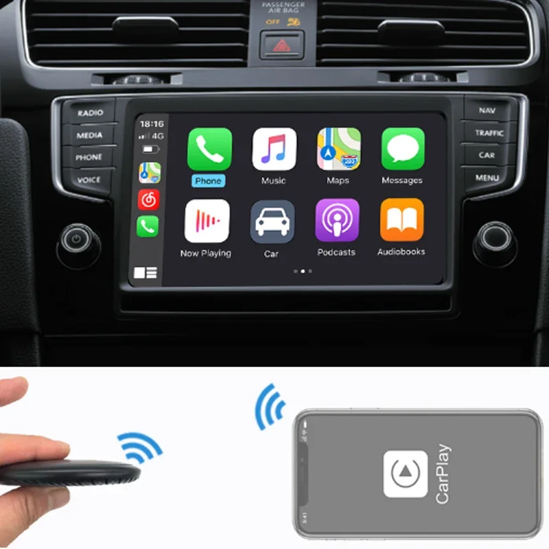 Cabot CarPlay Ai Box Android 13 8G+128GRocket WirelessCar Play Android Auto الوسائط المتعددة Smart Box APP Player