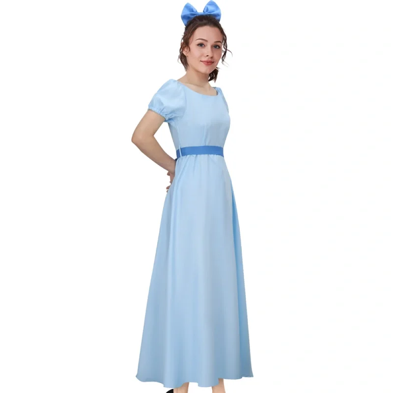 Princess Wendy Darling Dress Pan Peter Cosplay Costume blu In Stock Takerlama