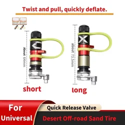1 or 4pcs Tire Quick Release Valve For Desert Off-road Sand Accessories Tire Deflation Valves Pressure Relief Universal Car Part