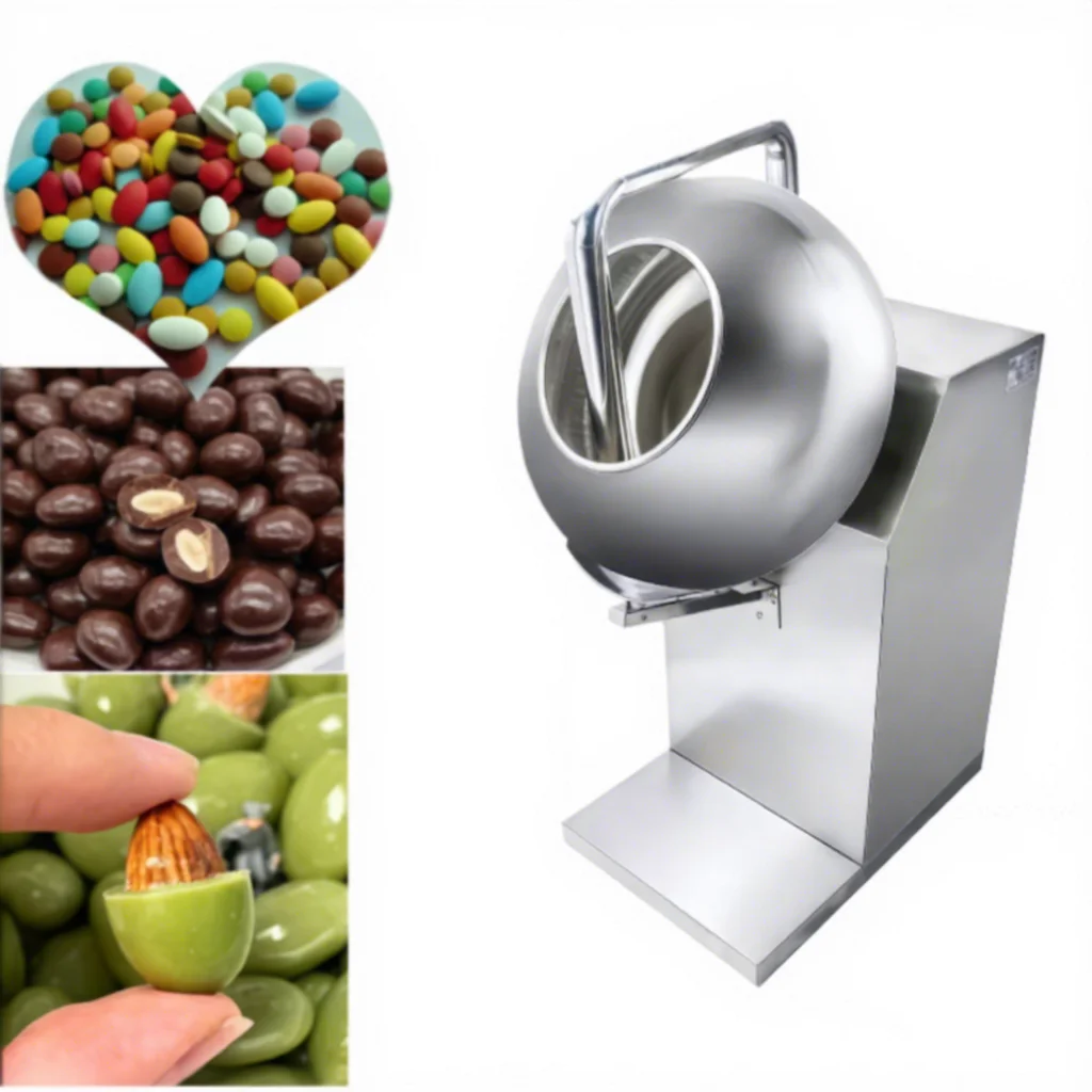 Automatic Stainless Steel Sugar Coating Machine For Nuts/Peanuts/Almonds
