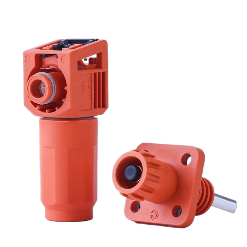 120A/200A/300A Waterproof Lithium Battery Terminal Single Core 25/50/75/90mm² High-Current Through Wall Energy Storage Connector