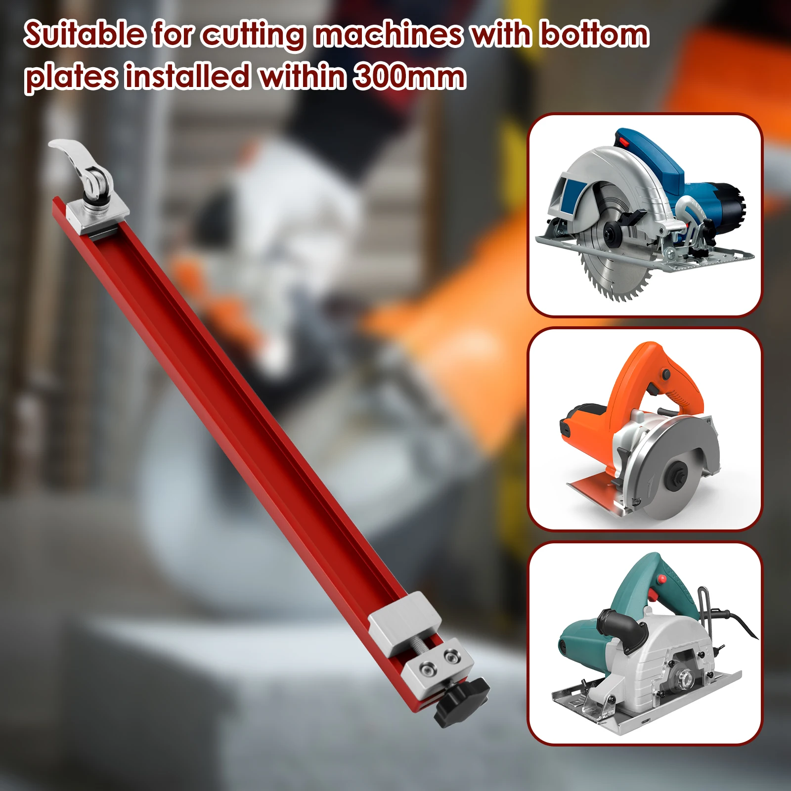 Adjustable Circular Saw Guide Rail Woodworking Cutting Machine Base Guide Aluminum alloy Punch Plate Base For Precision Cutting