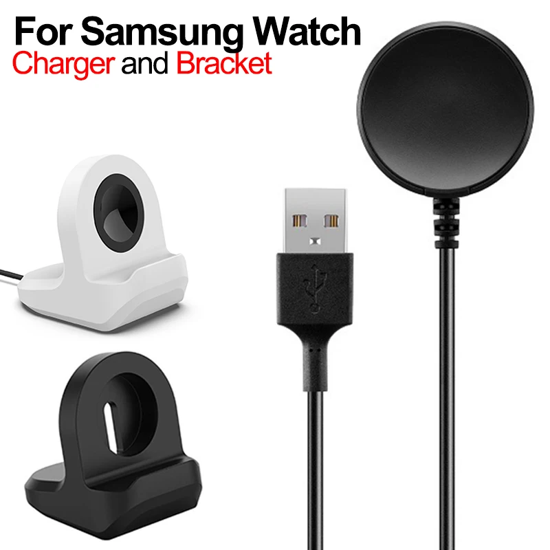 Cabo carregador usb para samsung galaxy watch 3 4 clássico 42 46mm SM-R880 suporte universal suporte de carregamento smartwatch para ativo 2