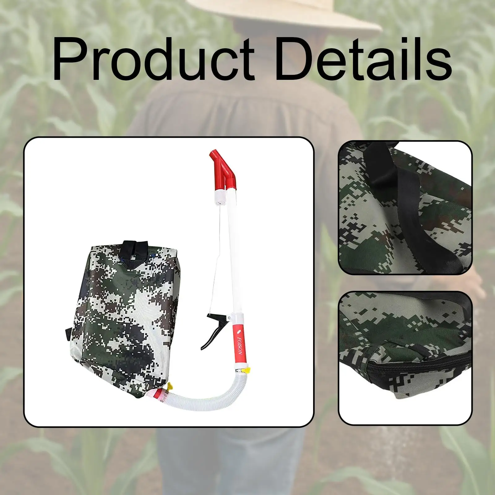 Düngerverteiler, tragbarer, leichter Rucksack mit Rucksacktasche, Dünger