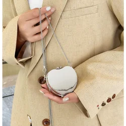 Fashion Acrylic Dinner Bags for Women Gold Silver Mouth Red Envelope Cute Headphone Bag Chain Bar Mini Shoulder Bag