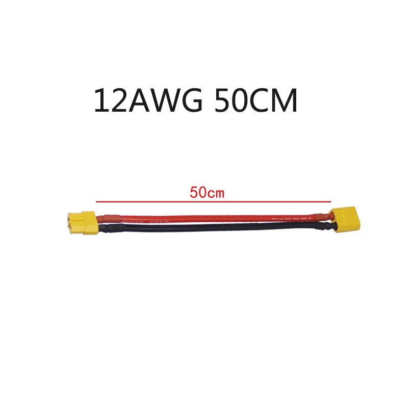 1PC JMT XT60 Male to Male to Female Plug Extension Cable Lead Silicone Wire 14AWG 12AWG Silicone Wire for RC Battery Motor