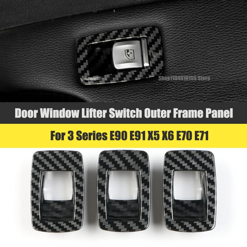 Power Window Switch Panel Outer Frame Trim For BMW 3 Series E90 E91 X5 X6 E70 E71 Door Lifter Cover