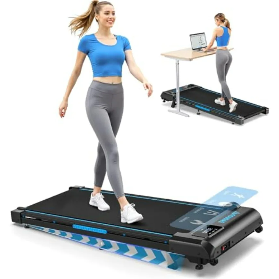 

Беговая дорожка Walking Pad 6.2MPH для ходьбы под столом с 10-ступенчатой регулировкой наклона, для дома, с двойной рамой, бесщеточным двигателем 2.75HP
