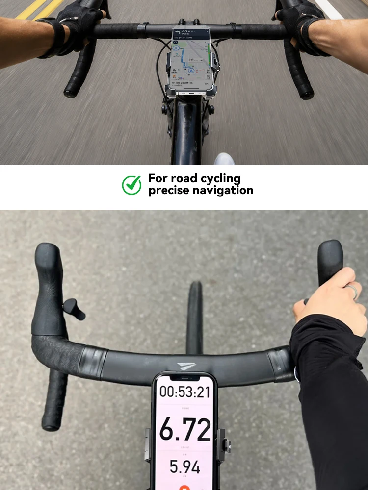 Easydo Fahrradlenker-Handyhalterung, vibrationsdämpfende Aluminium-Fahrrad-Headset-Kappe, Handyhalterung mit M6-Schraube für Renn- und Gravel-Bikes – Detail 7