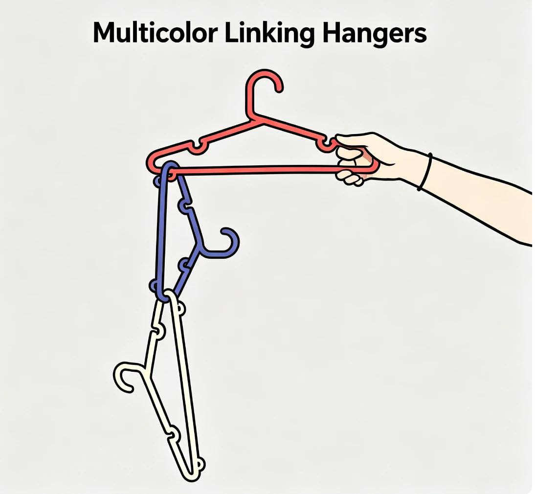 Multicolor Linking Hangers Magic Tricks Plastic Coat Hanger Stage Magic Illusion Gimmick Prop Magician Party Show Comedy