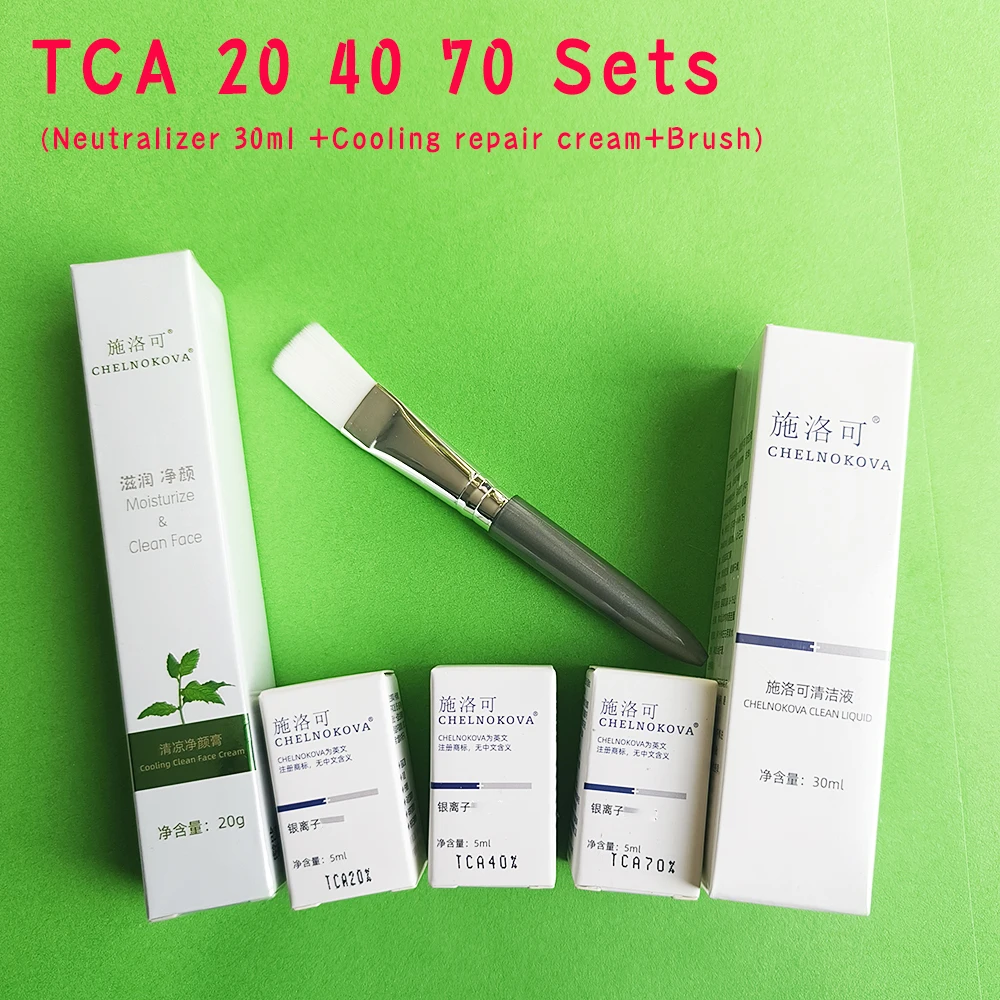 All undiluted TCA 20% 30% 35% 40% 50% 60% 70% SETS peel tools for peel families Portable acid Dermatologist peeling cross