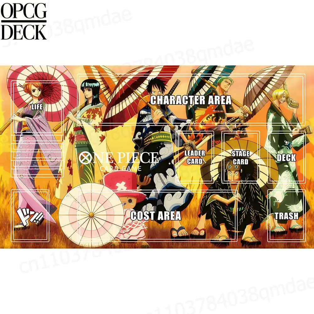 

One Piece Opcg Playmat Card Game Playmat Monkey D. Luffy Nami Anime Playmat High-Quality Card Game Mat Holiday Gifts 60*35Cm