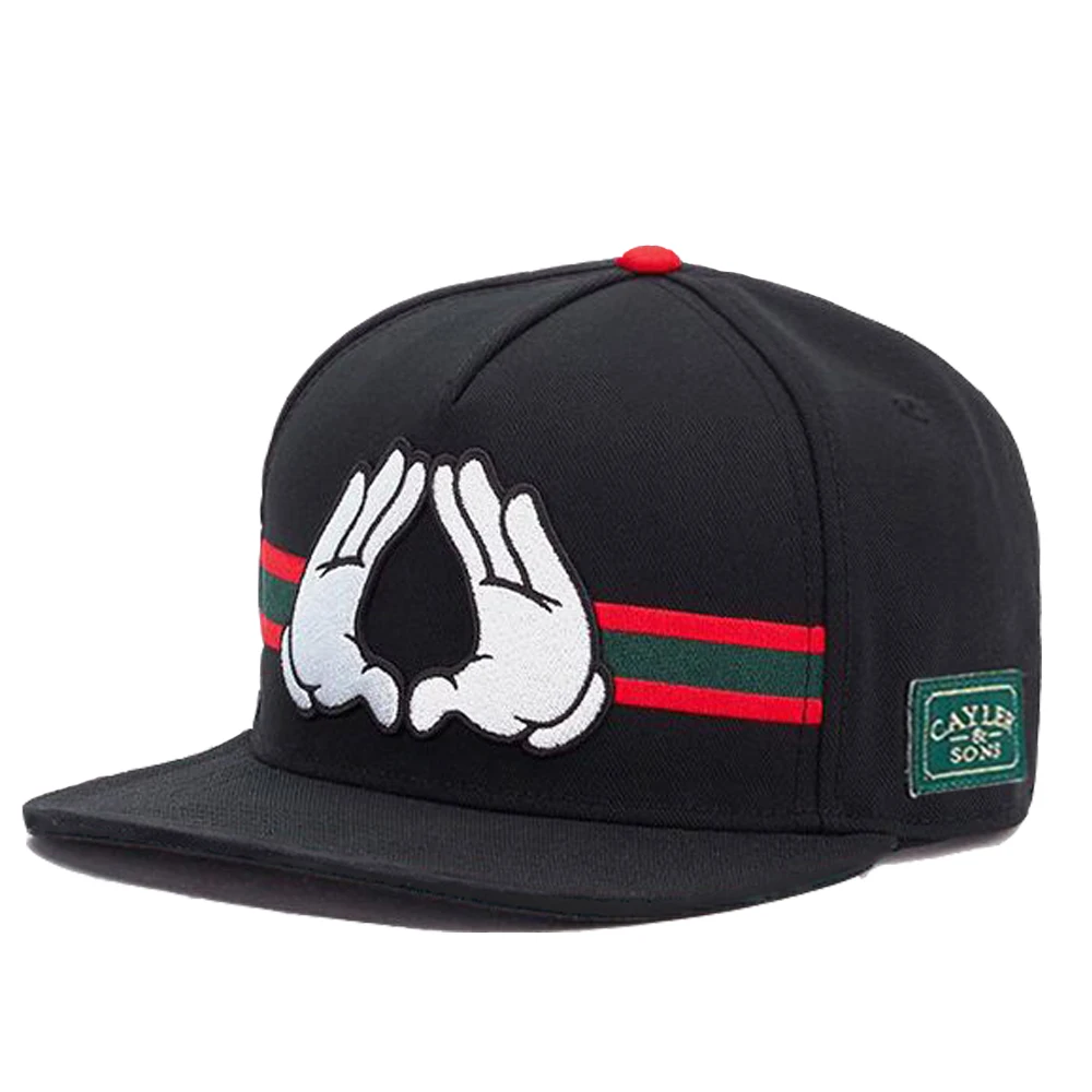 Ręcznie haftowana czapka z daszkiem w stylu hiphop czapka typu snapback dla dorosłych kapelusz przeciwsłoneczny unisex regulowane czapki baseballowe