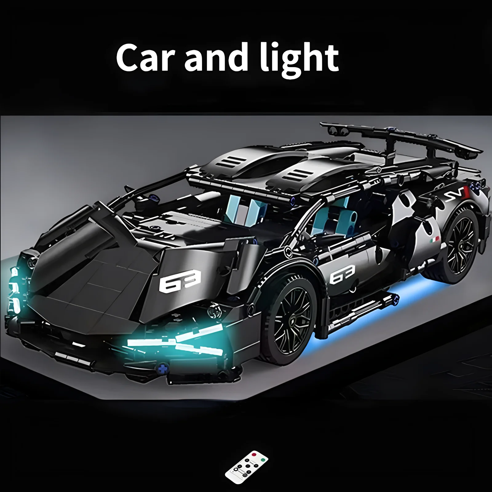 Technische Racing Sport Car Model Bouwstenen technische volwassenen 1:14 DIY Supercar Baksteen Puzzel Speelgoed Kid Volwassen Gift (1280 + korrel)