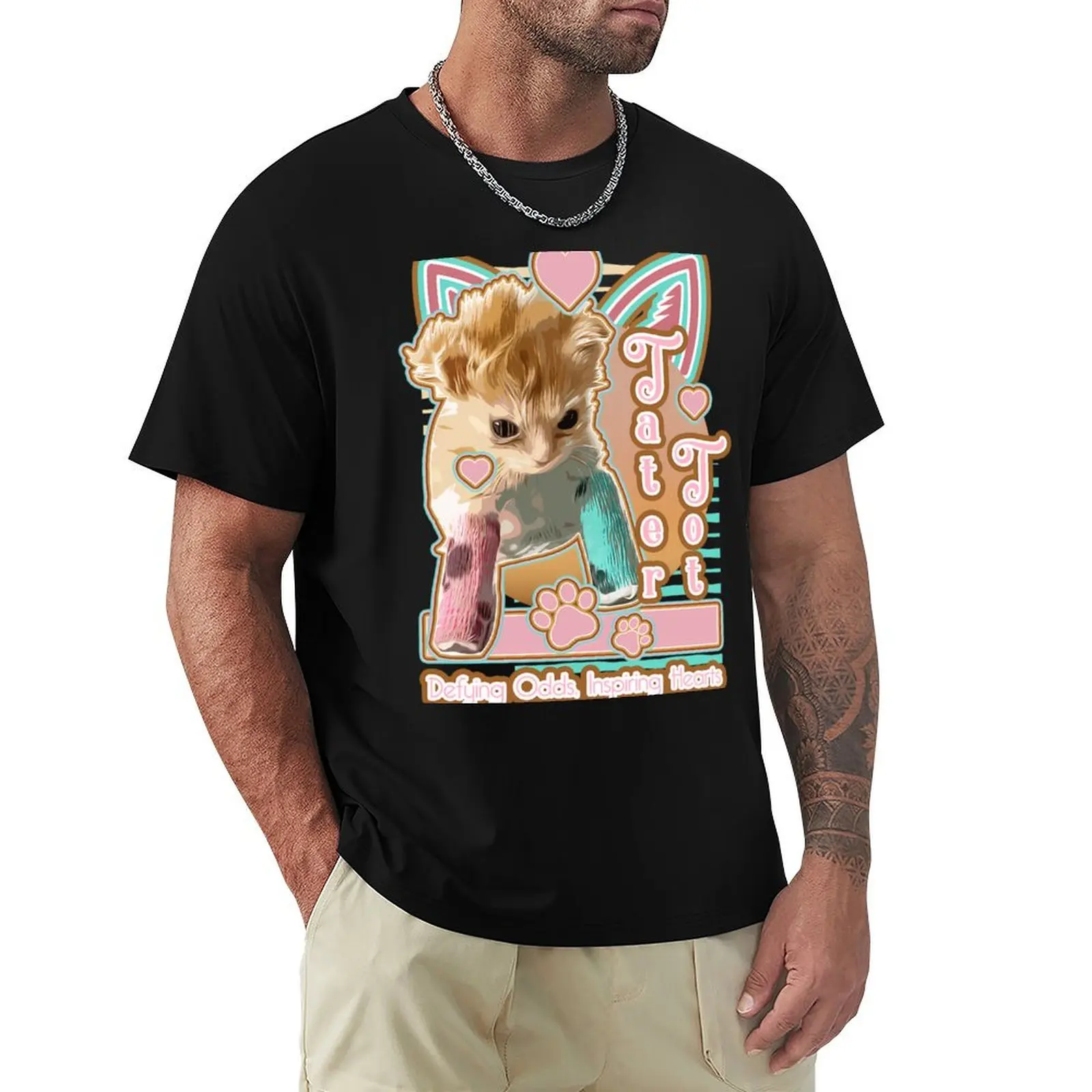 Defying Odds , Inspiring Hearts , Tater Tot! T-Shirt Basic Daily Outfit Short Sleeve Tee