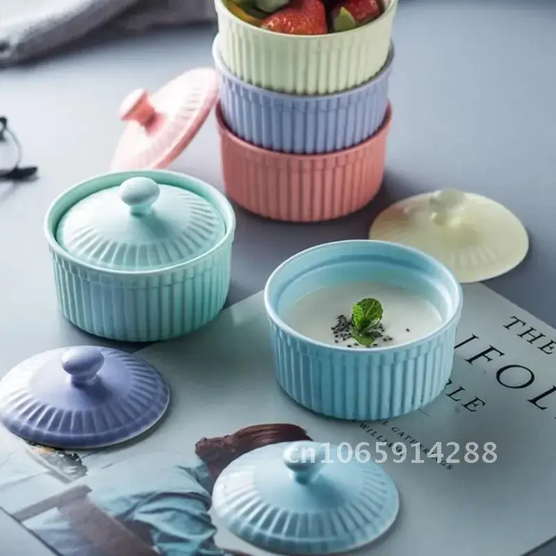 

Hot Sale New Small Ceramic Cooking Pots with Lid Home Used Steamed Egg Stew Soup Pot Cheap Oven Hotpot Casserole Thermal Cooker