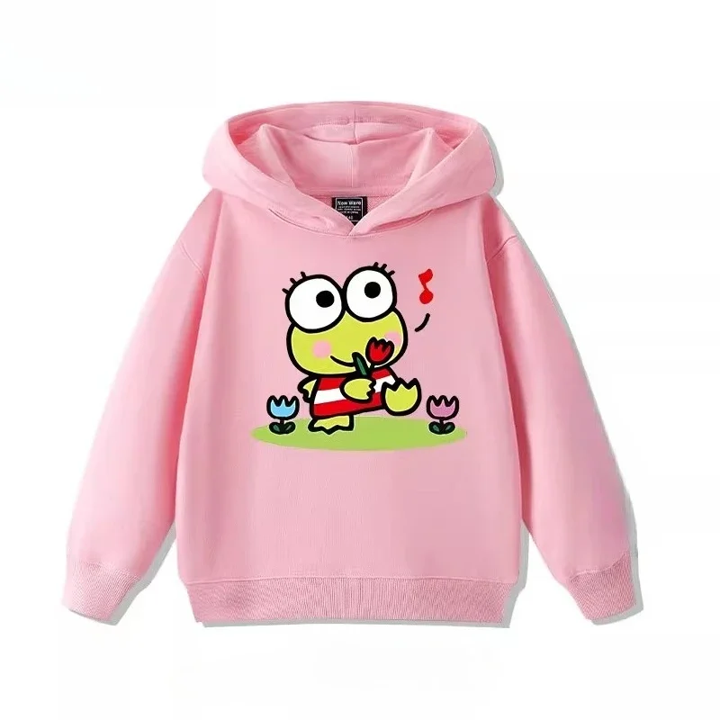Sanrio's - عرق كابوش imprimé mignon pour garçon et filles، avec grenouilles aux grandes ojos، mode decontractée en plein a #4