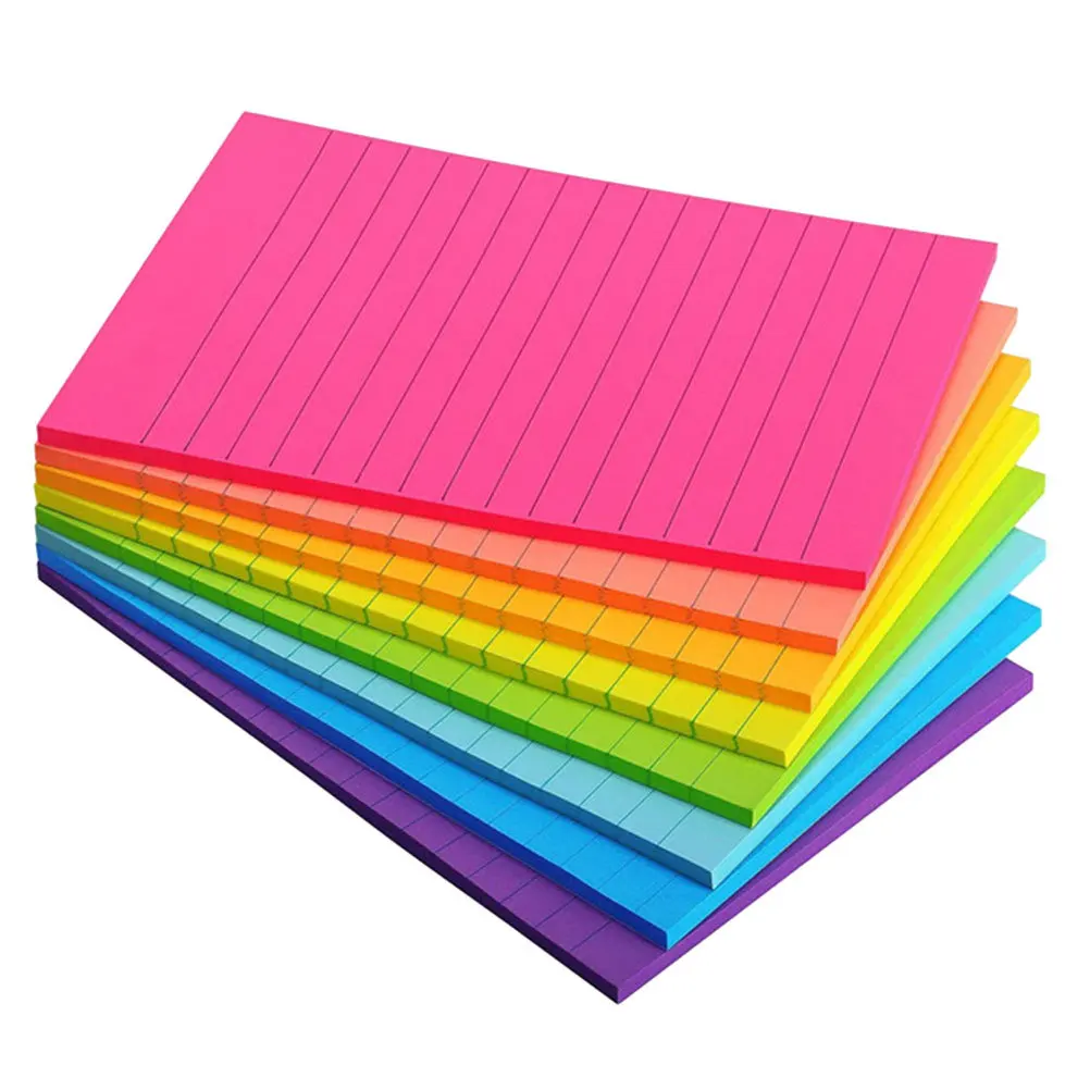

8Pcs Sticky Memo Tabs Portable Self-Adhesive Note Stickers for Schedules Plans Marking Reusable Colored Memo Pads for Students