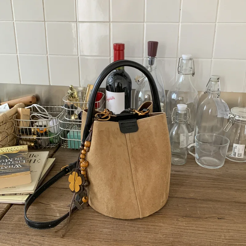 

2025 Autumn Vintage Bucket Bag, Casual Shoulder Purse for Women, Retro Crossbody Tote, Fashion Day-to-Night Bag
