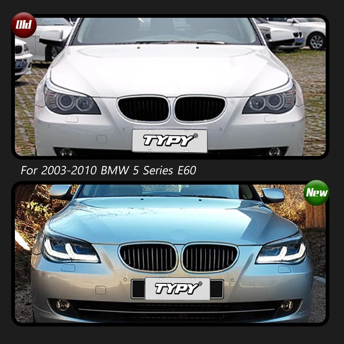 

TYPY Car For BMW 5 Series E60 Headlights 2003-2010 Upgrade to NEW BMW Dynamic Turn Signal Brake Lamp Car LED Head Lamp Assembly