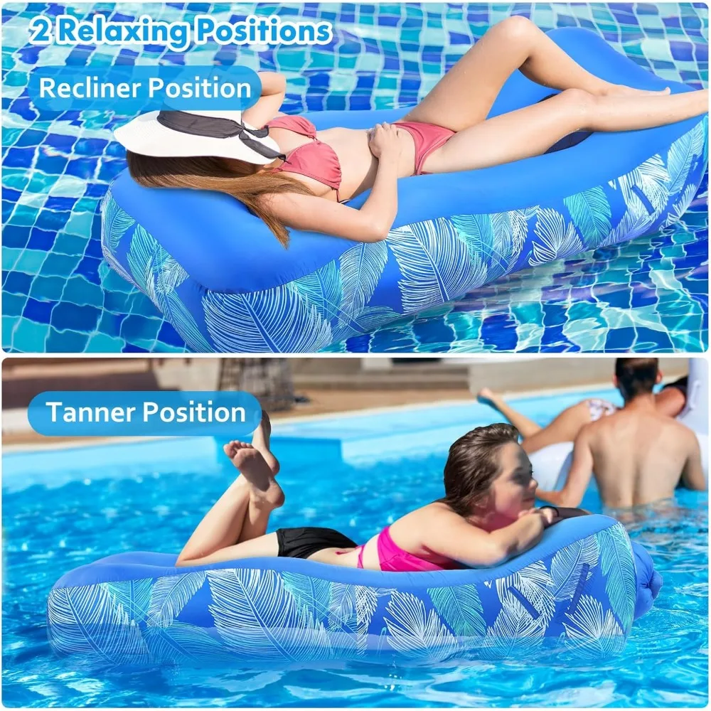 Aufblasbares Liegesofa mit einzigartigem Sonnenschutz design, aufblasbares Strand bett mit Kissen, wasserdichtes aufblasbares Couch camping