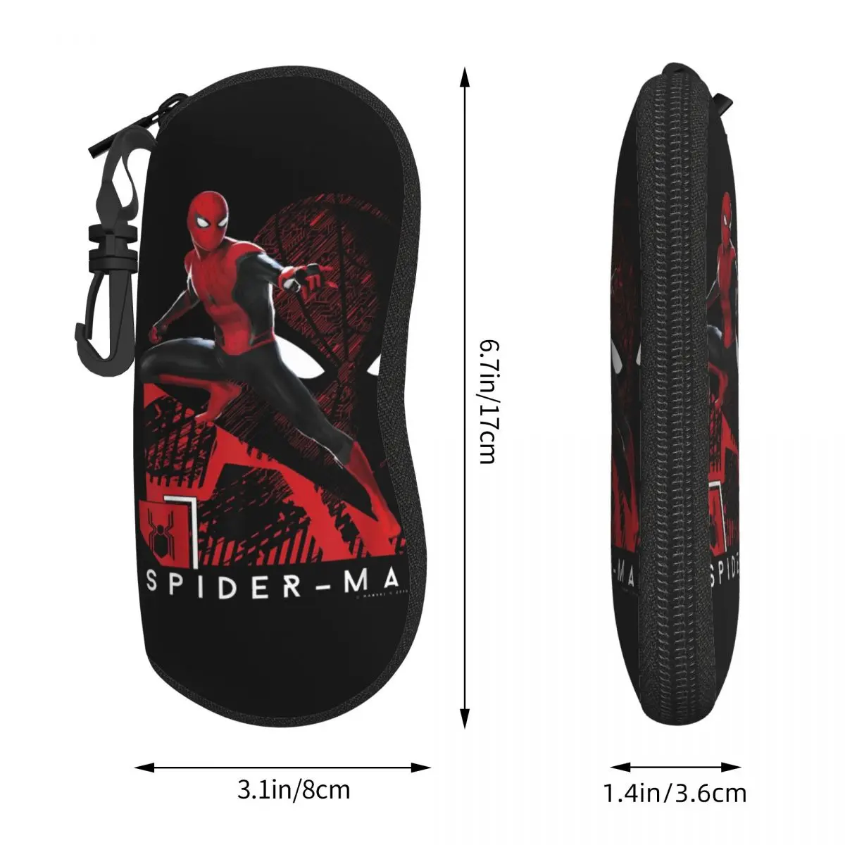 Spider-Man Superhero Comic Glasses Case, Acessórios Impermeáveis, Spiderman Óculos Caixa De Armazenamento, Eye Contatos Case, Protector