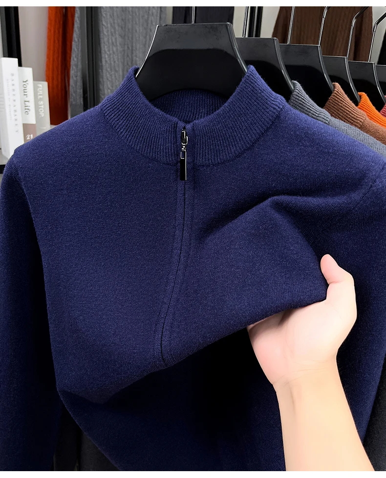 ニットカーディガン メンズ 2025 春秋 新作 メンズ カジュアル ビジネス 無地 ウールジャケット メンズセーター トレンド