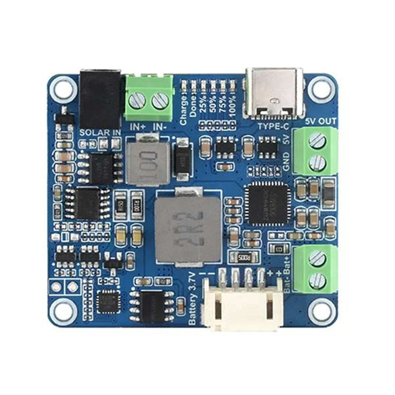 Solar Power Manager Module MPPT Supports 6V-24V Solar Panel Type-C 5V/3A Regulated Output Module