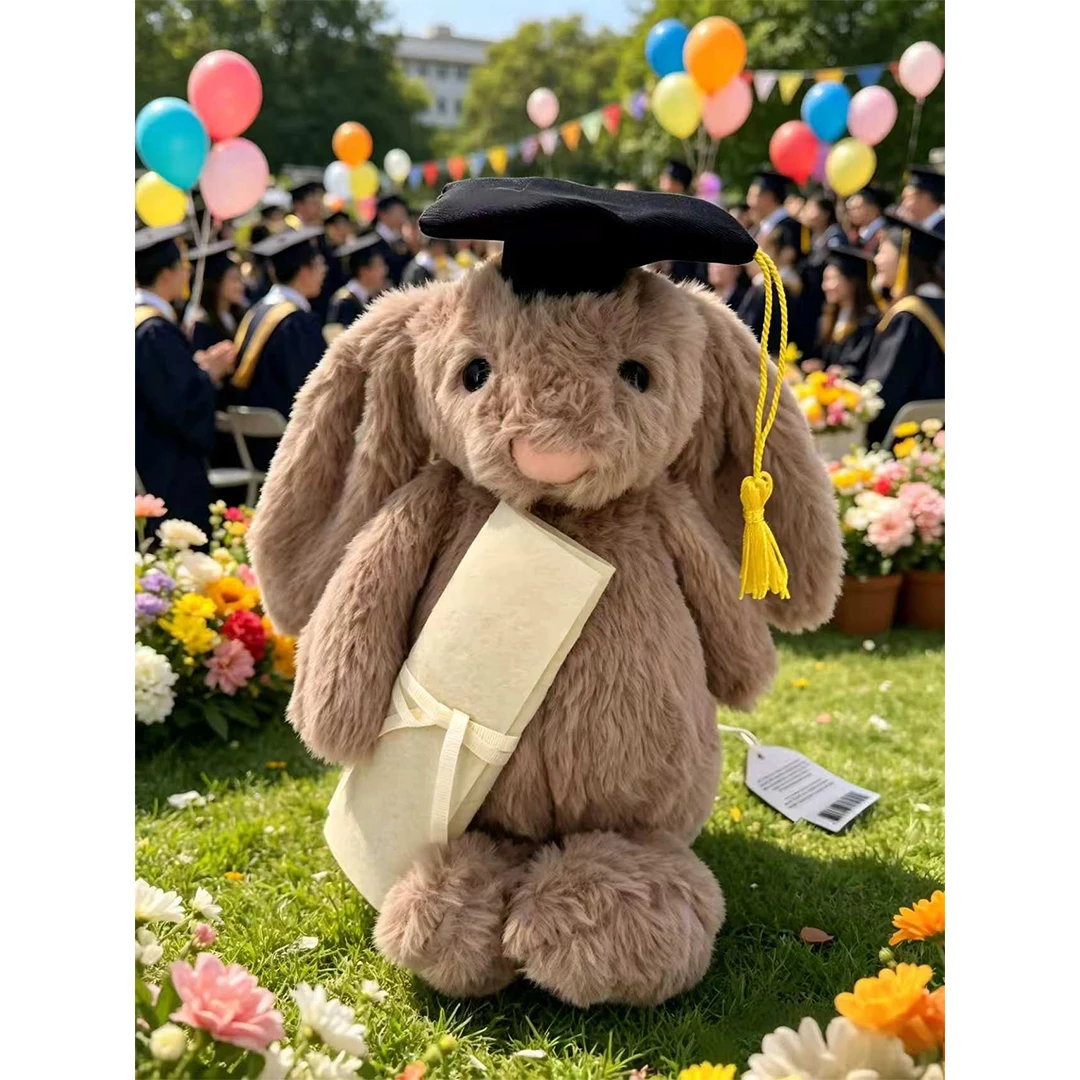 Peluches de Graduación Hit Jc: Conejito Floral, Conejito Bashfu, Oso de Barcelona, Conejito Pastel, Ramo de Flores, Esencial para Regalos de Cumpleaños
