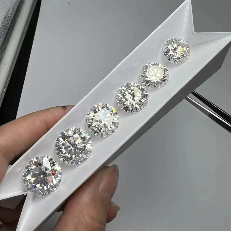 White D color Super sparking Loose Lab Moissanite Gemstone 0.1-20ct GRA Certified Pass Test Beads for Jewelry ring Earrings